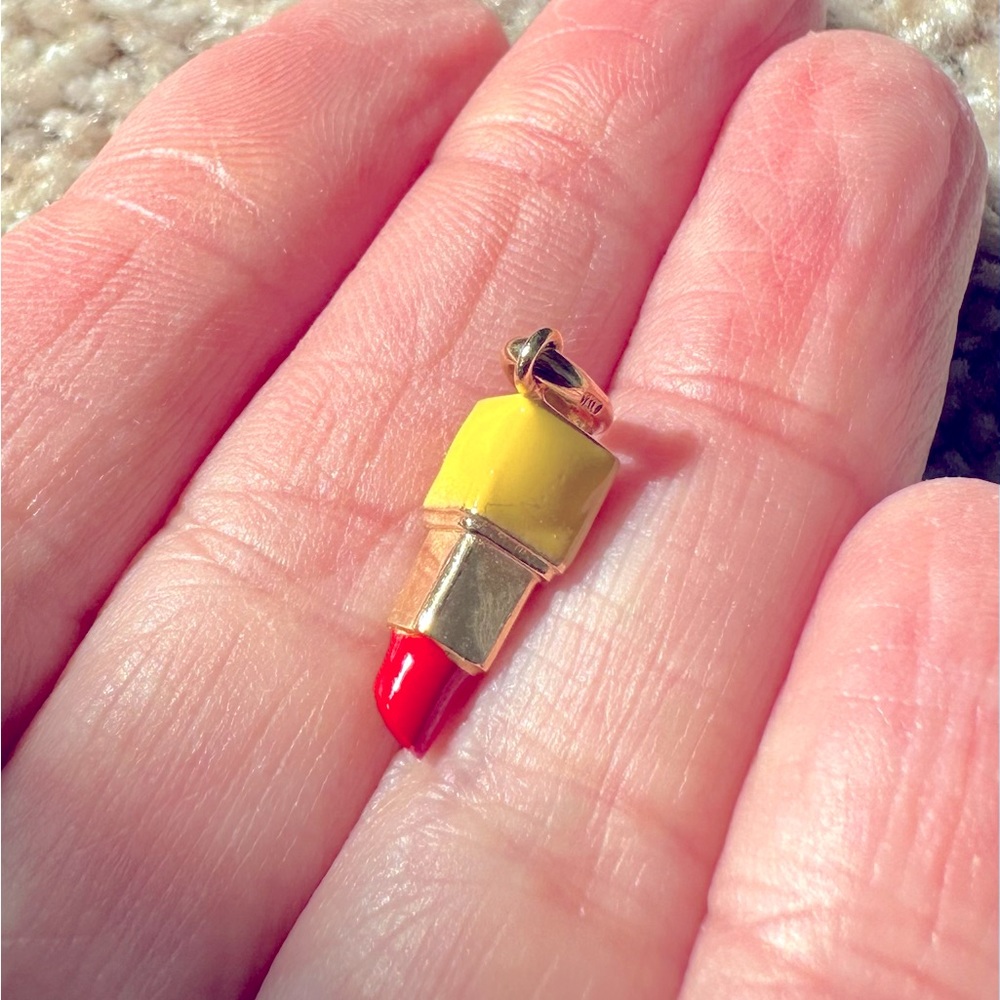 Vintage lipstick charm